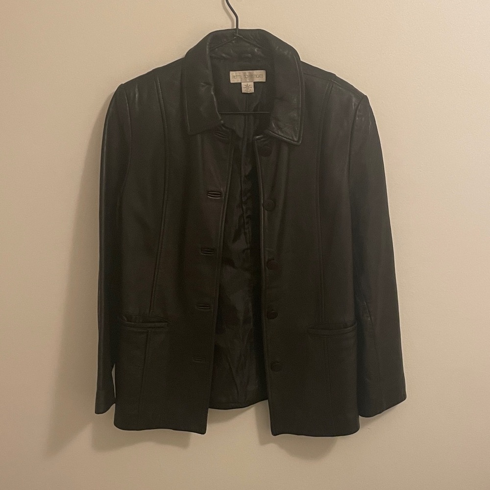 Petite Sophisticate Leather jacket size small